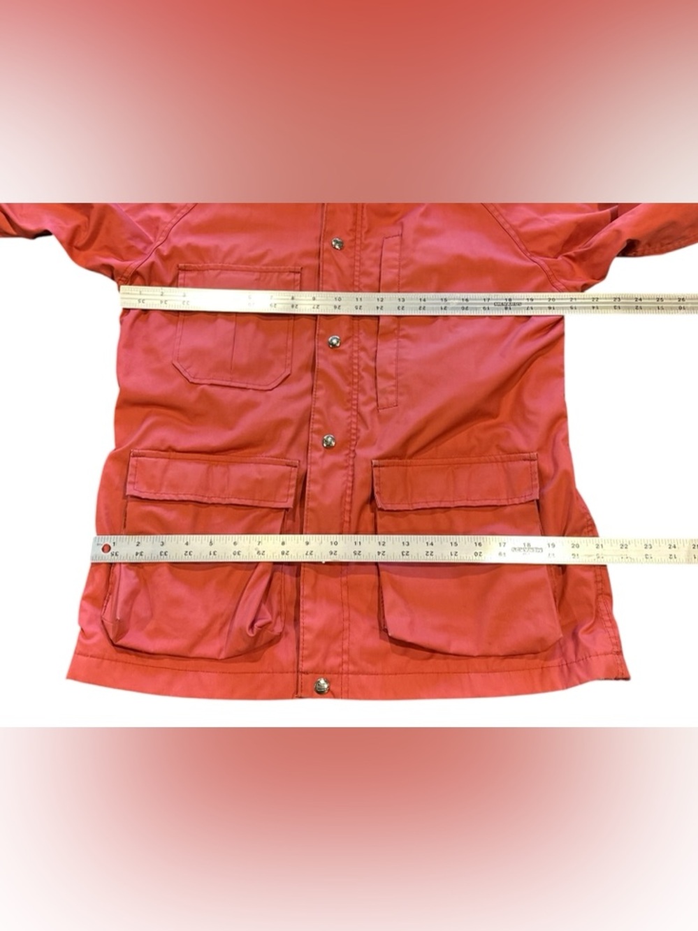 Vintage Woolrich Parka Women’s Salmon Red Hooded Outdoor Hiking Jacket Sz M - Picture 10 of 12